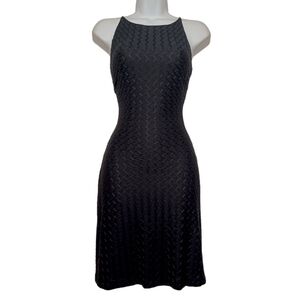 VTG TRILOGY RAMPAGE Chevron Geometric Print Black Mini Cocktail Dress Medium